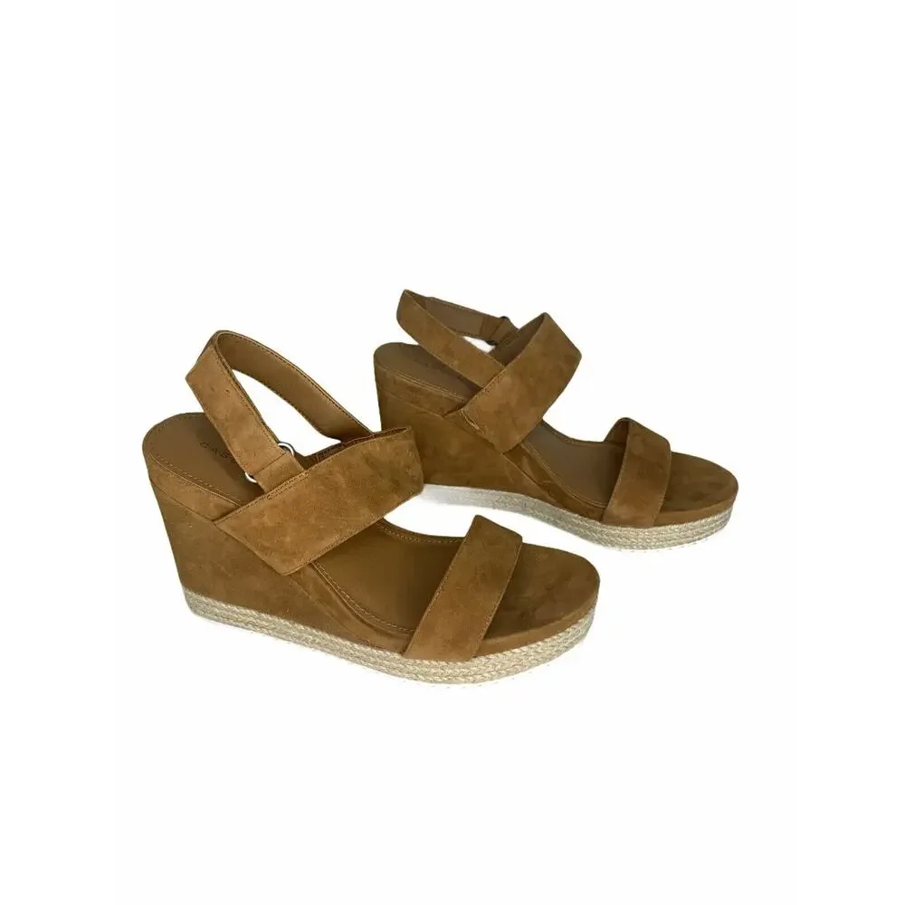 Caslon Jillien Wedge Sandal brown 9M‎ NEW $100